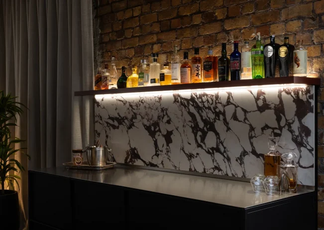 Cube Credit staff lunch and bar area with timber finishes and casual seating