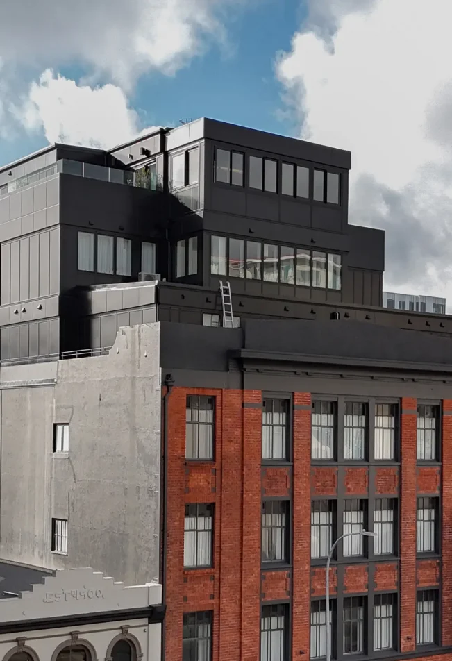 Exterior view of TRYP Penthouse with architectural detailing