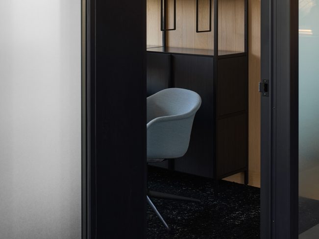 Harbour Office showing natural light and window treatments